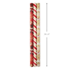 Hallmark Red And Gold 3-Pack Reversible Christmas Wrapping Paper, 120 Sq. Ft. 8 Hallmark Red And Gold 3-Pack Reversible Christmas Wrapping Paper, 120 Sq. Ft. -Hallmark 3Pack Red and Gold Reversible Christmas Wrapping Paper 5JXW1029 03