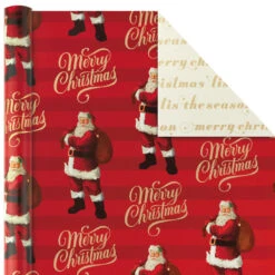 Hallmark Red And Gold 3-Pack Reversible Christmas Wrapping Paper, 120 Sq. Ft. 9 Hallmark Red And Gold 3-Pack Reversible Christmas Wrapping Paper, 120 Sq. Ft. -Hallmark 3Pack Red and Gold Reversible Christmas Wrapping Paper 5JXW1029 04