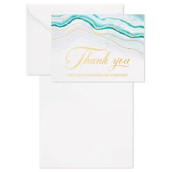 Hallmark Abstract Waves Boxed Blank Sympathy Thank-You Notes, Pack Of 20 -Hallmark Abstract Waves Boxed Blank Sympathy ThankYou Notes 5STZ1101 03