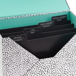 Hallmark Assorted All-Occasion Handmade Greeting Cards In Black Scattered Dot Organizer 12 Hallmark Assorted All-Occasion Handmade Greeting Cards In Black Scattered Dot Organizer -Hallmark Assorted AllOccasion Greeting Cards in Organizer 5EBN1121 06