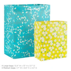 Hallmark Assorted Floral And Solid 8-Pack Medium And Large Gift Bags 8 Hallmark Assorted Floral And Solid 8-Pack Medium And Large Gift Bags -Hallmark Assorted Medium and Large Floral Solid Gift Bags 5EGB6639 03