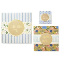 Hallmark 4", 8" And 10" Floral 3-Pack Gift Boxes With Bands 11 Hallmark 4", 8" And 10" Floral 3-Pack Gift Boxes With Bands -Hallmark Assorted Sizes Floral Gift Boxes With Bands 5EBC1230 06