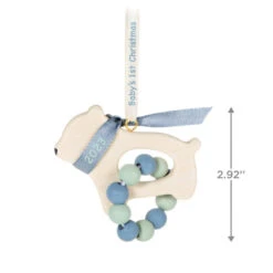 Hallmark Baby Boy's First Christmas Bear 2023 Ornament 8 Hallmark Baby Boy's First Christmas Bear 2023 Ornament -Hallmark Baby Boys 1st Christmas Bear Keepsake Ornament 1799QGO2729 03