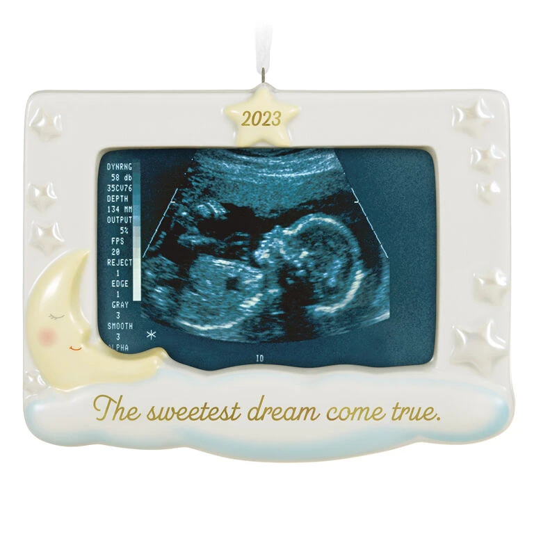 Hallmark Sweetest Dream Come True 2023 Porcelain Photo Frame Ornament 1 Hallmark Sweetest Dream Come True 2023 Porcelain Photo Frame Ornament