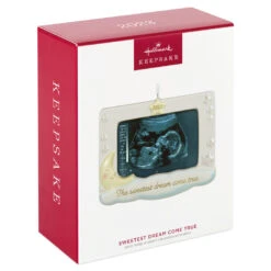 Hallmark Sweetest Dream Come True 2023 Porcelain Photo Frame Ornament 9 Hallmark Sweetest Dream Come True 2023 Porcelain Photo Frame Ornament -Hallmark Baby Sonogram Picture Frame Keepsake Ornament 1999QHX3117 04