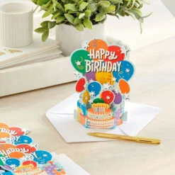 Hallmark Balloon Bouquet Boxed Pop-Up Birthday Cards, Pack Of 8 -Hallmark Balloon Bouquet Boxed Birthday Cards 5STZ1173 07