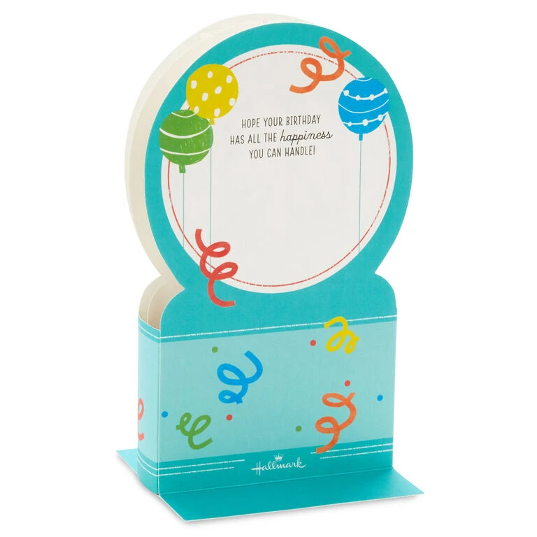 Hallmark All The Happiness Snow Globe Musical 3D Birthday Card With Motion 2 Hallmark All The Happiness Snow Globe Musical 3D Birthday Card With Motion - Image 2