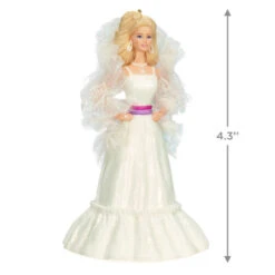 Hallmark Crystal Barbie™ Ornament -Hallmark Barbie in White Dress Keepsake Ornament 1899QXI6997 03