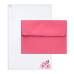 Hallmark Marjolein Bastin Pink Flowers Stationery Set, 40 Sheets -Hallmark Bastin Pink Flowers Blank Sheets Stationery Set 1STN1142 03