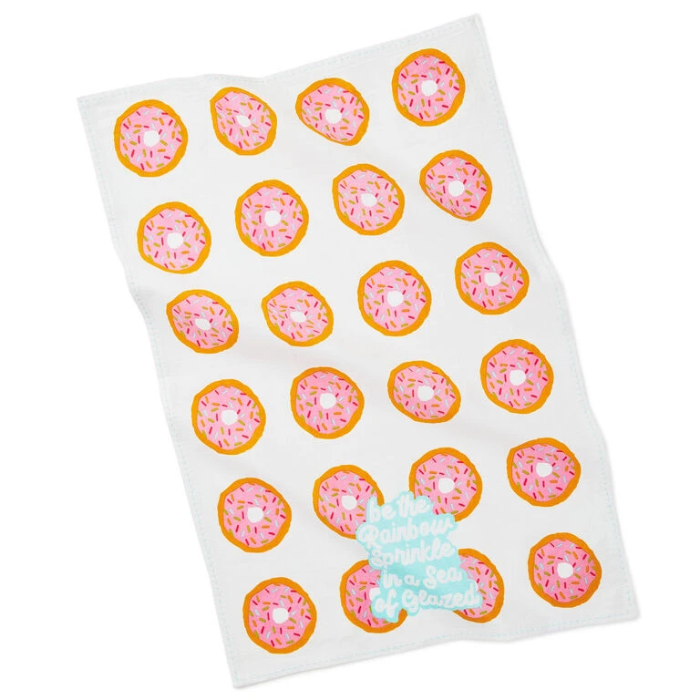Hallmark Be The Rainbow Sprinkle Donut Tea Towel 2 Hallmark Be The Rainbow Sprinkle Donut Tea Towel - Image 2