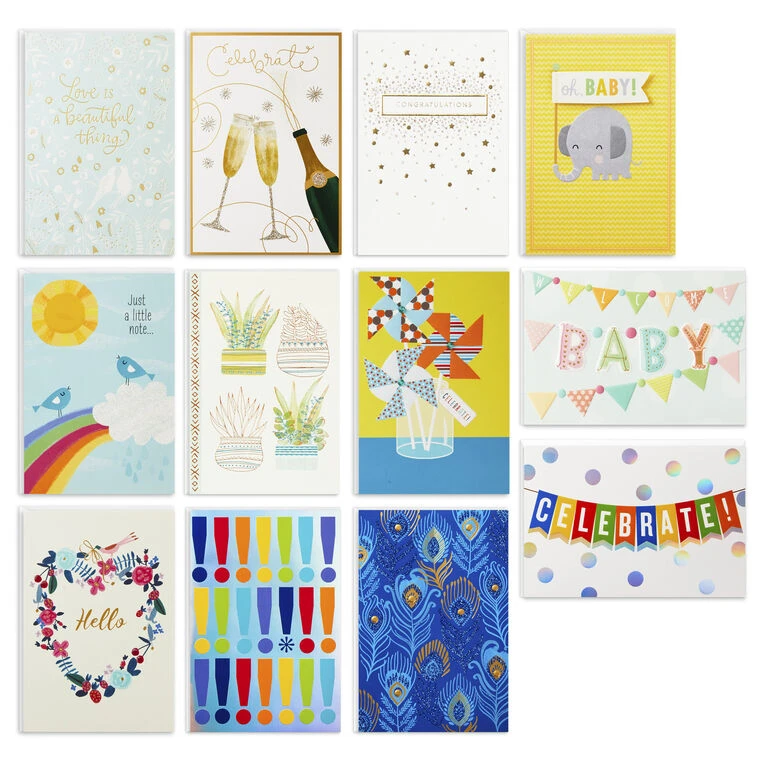 Hallmark Big Celebrations Assorted Cards, Box Of 12 1 Hallmark Big Celebrations Assorted Cards, Box Of 12