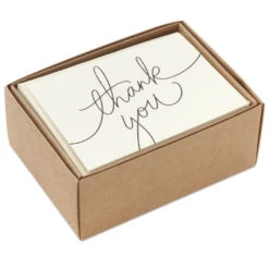 Hallmark Black Script Bulk Boxed Blank Thank-You Notes, Pack Of 40 -Hallmark Black Script Boxed Blank ThankYou Notes Multipack 1TYN2453 04