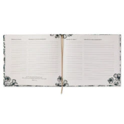 Hallmark In Loving Memory Floral Funeral Guest Book 8 Hallmark In Loving Memory Floral Funeral Guest Book -Hallmark Black and White Floral Guest Book for Funeral 1BMK1609 04