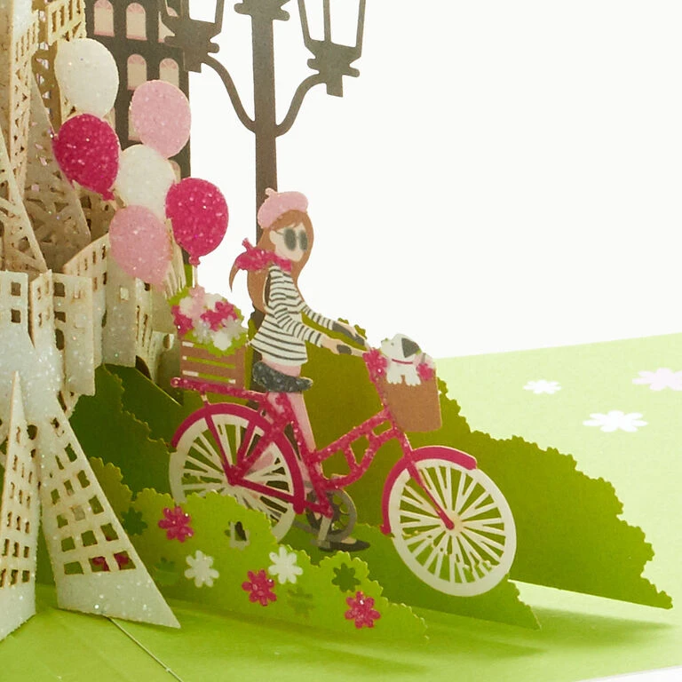 Hallmark Bonjour Eiffel Tower 3D Pop-Up Hello Card 5 Hallmark Bonjour Eiffel Tower 3D Pop-Up Hello Card - Image 5