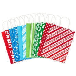 Hallmark 13" Bright Fun 12-Pack Assorted Christmas Gift Bags 13 Hallmark 13" Bright Fun 12-Pack Assorted Christmas Gift Bags -Hallmark Bright Fun 12 Assorted Large Christmas Gift Bags 5XGB2812 04