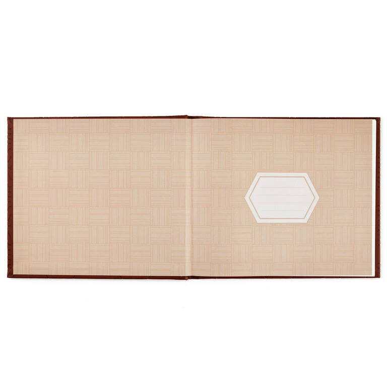 Hallmark Brown Hexagonal Pattern Guest Book 2 Hallmark Brown Hexagonal Pattern Guest Book - Image 2