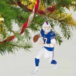 New Arrival -Hallmark Buffalo Bills Josh Allen Keepsake Ornament 2299QXR8247 02