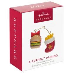 Hallmark Mini A Perfect Pairing Ornaments, Set Of 2 10 Hallmark Mini A Perfect Pairing Ornaments, Set Of 2 -Hallmark Burger and Fries Keepsake Ornaments 1499QXM9207 04