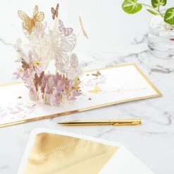 Hallmark Butterfly Bouquet Thankful For You 3D Pop-Up Thinking Of You Card 13 Hallmark Butterfly Bouquet Thankful For You 3D Pop-Up Thinking Of You Card -Hallmark Butterfly Flowers 3D PopUp Thinking of You Card 1299LAD9643 06