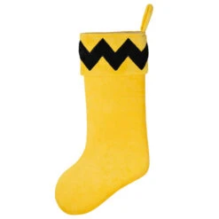 Hallmark The Peanuts® Gang Charlie Brown Stocking -Hallmark Charlie Brown Yellow and Black Keepsake Stocking 1QSB6307 06