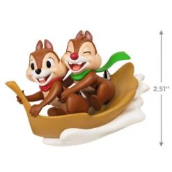 Hallmark Disney Chip And Dale Snow Much Fun! Ornament -Hallmark Chip and Dale Chipmunks Sledding Keepsake Ornament 2099QXD6567 03