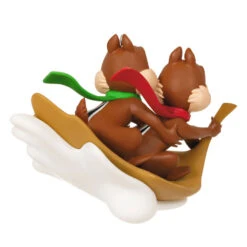 Hallmark Disney Chip And Dale Snow Much Fun! Ornament -Hallmark Chip and Dale Chipmunks Sledding Keepsake Ornament 2099QXD6567 06