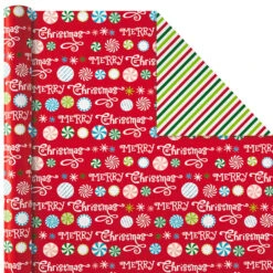 Hallmark Christmas Cheer 4-Pack Reversible Wrapping Paper Assortment, 150 Sq. Ft. 12 Hallmark Christmas Cheer 4-Pack Reversible Wrapping Paper Assortment, 150 Sq. Ft. -Hallmark Christmas Cheer Assortment Reversible Wrapping Paper 5JXW1736 06