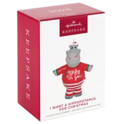 Hallmark I Want A Hippopotamus For Christmas Musical Ornament 9 Hallmark I Want A Hippopotamus For Christmas Musical Ornament -Hallmark Christmas Hippopotamus Keepsake Ornament 2099QGO2627 04