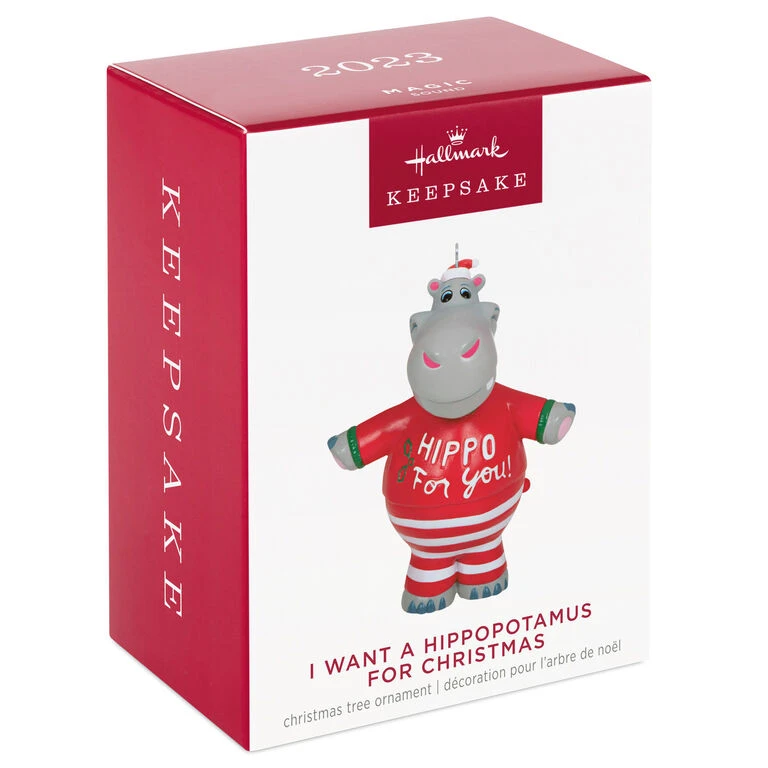 Hallmark I Want A Hippopotamus For Christmas Musical Ornament 4 Hallmark I Want A Hippopotamus For Christmas Musical Ornament - Image 4