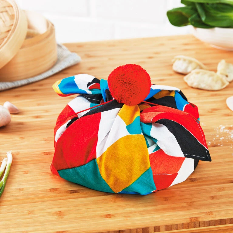 Hallmark 26" Colorful Abstract Fabric Gift Wrap With Elastic Band 2 Hallmark 26" Colorful Abstract Fabric Gift Wrap With Elastic Band - Image 2