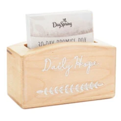 Hallmark Daily Hope 30-Day Promise Box With Inspirational Cards 5 Hallmark Daily Hope 30-Day Promise Box With Inspirational Cards -Hallmark Daily Hope Wood Promise Box and 30 Inspirational Cards 1BMK1602 03