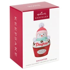 Hallmark Daughter Cupcake 2023 Ornament 9 Hallmark Daughter Cupcake 2023 Ornament -Hallmark Daughter Snowman Cupcake 2023 Keepsake Ornament 1399QGO2539 04