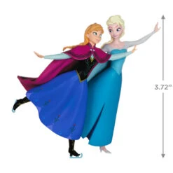 Hallmark Disney Frozen 10th Anniversary Two Sisters, One Heart Ornament -Hallmark Disney Anna and Elsa Skating Keepsake Ornament 2799QXD6599 03