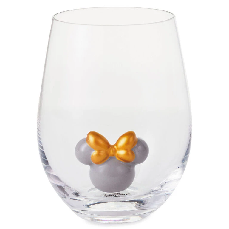 Hallmark Disney Minnie Mouse Ears Silhouette Stemless Glass, 13 Oz. 1 Hallmark Disney Minnie Mouse Ears Silhouette Stemless Glass, 13 Oz.