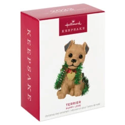 Hallmark Puppy Love Terrier 2023 Ornament 9 Hallmark Puppy Love Terrier 2023 Ornament -Hallmark Dog With Tinsel Keepsake Ornament 1599QXR8177 04