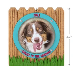 Hallmark Doggy In The Window 2023 Photo Frame Ornament 8 Hallmark Doggy In The Window 2023 Photo Frame Ornament -Hallmark Doggy in Window Fence Picture Frame Keepsake Ornament 1599QGO2599 03