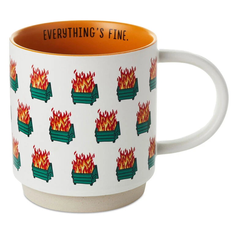 Hallmark Dumpster Fires Funny Mug, 16 Oz. 1 Hallmark Dumpster Fires Funny Mug, 16 Oz.