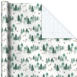 Hallmark Elegant Evergreens 2-Pack Holiday Wrapping Paper, 150 Sq. Ft. 12 Hallmark Elegant Evergreens 2-Pack Holiday Wrapping Paper, 150 Sq. Ft. -Hallmark Elegant Evergreens Holiday Wrapping Paper 5JXW1203 06