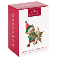 Hallmark North Pole Tree Trimmers Ornament 9 Hallmark North Pole Tree Trimmers Ornament -Hallmark Elf With Christmas Tree Keepsake Ornament 1799QXR8069 04