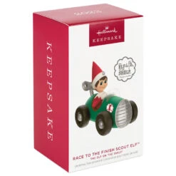 Hallmark The Elf On The Shelf® Race To The Finish Scout Elf™ Ornament 9 Hallmark The Elf On The Shelf® Race To The Finish Scout Elf™ Ornament -Hallmark Elf on the Shelf in Race Car Keepsake Ornament 1799QXI7357 04