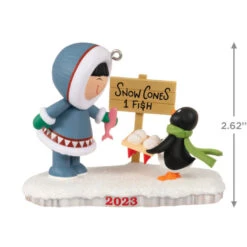 Hallmark Frosty Friends 2023 Ornament 8 Hallmark Frosty Friends 2023 Ornament -Hallmark Eskimo and Penguin Keepsake Ornament 1699QXR8029 03