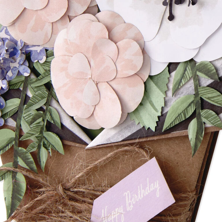 Hallmark Flower Bouquet Beautiful Day Birthday Card 4 Hallmark Flower Bouquet Beautiful Day Birthday Card - Image 4