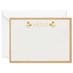 Hallmark Ivory Floral Flat Note Cards In Caddy, Box Of 40 9 Hallmark Ivory Floral Flat Note Cards In Caddy, Box Of 40 -Hallmark Floral SinglePanel Note Cards With Caddy 3CNT5048 03