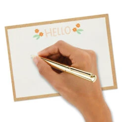 Hallmark Ivory Floral Flat Note Cards In Caddy, Box Of 40 12 Hallmark Ivory Floral Flat Note Cards In Caddy, Box Of 40 -Hallmark Floral SinglePanel Note Cards With Caddy 3CNT5048 06