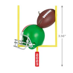 Hallmark Football Star 2023 Ornament -Hallmark Football Goal Post and Helmet Keepsake Ornament 1399QGO2707 03