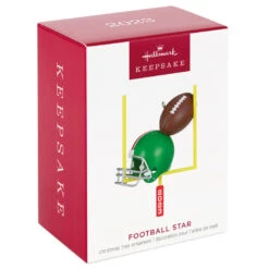 Hallmark Football Star 2023 Ornament -Hallmark Football Goal Post and Helmet Keepsake Ornament 1399QGO2707 04