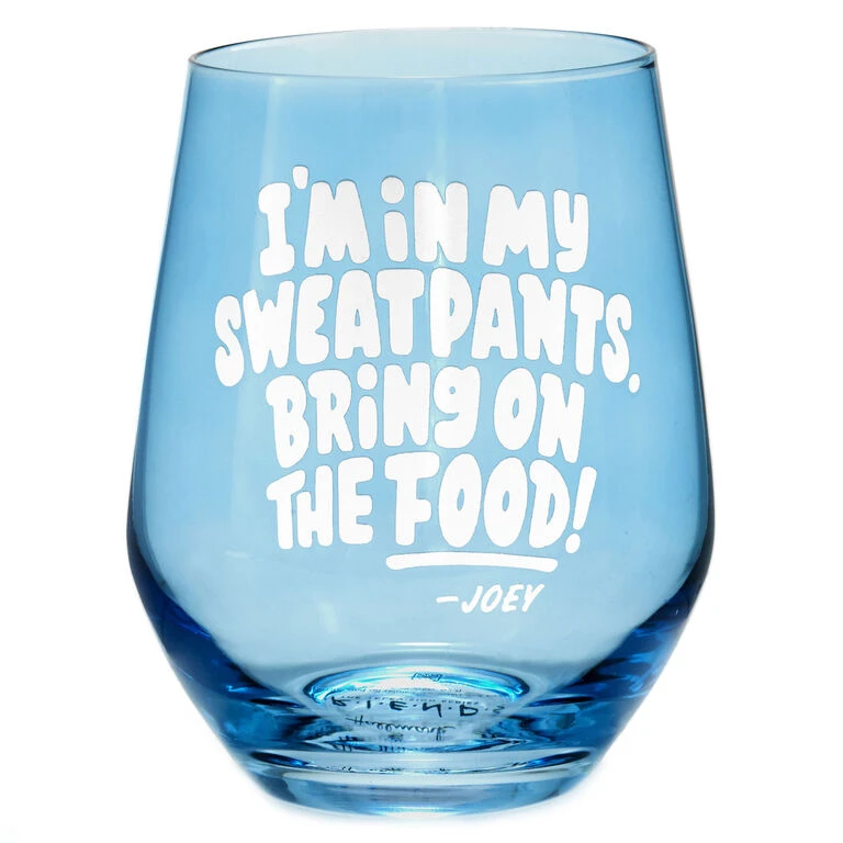 Hallmark Friends Bring On The Food Stemless Wine Glass, 16 Oz. 1 Hallmark Friends Bring On The Food Stemless Wine Glass, 16 Oz.
