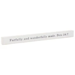 Hallmark Furfully And Wonderfully Made Wood Quote Sign, 23.5x2