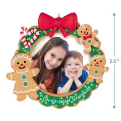 Hallmark Oh-So-Sweet Grandkids Photo Frame Ornament 8 Hallmark Oh-So-Sweet Grandkids Photo Frame Ornament -Hallmark Gingerbread Grandkids Picture Frame Keepsake Ornament 1599QGO2589 03