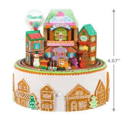 Hallmark Gingerbread Village Musical Ornament With Light And Motion 8 Hallmark Gingerbread Village Musical Ornament With Light And Motion -Hallmark Gingerbread Village With Train Keepsake Ornament 6499QGO2687 03